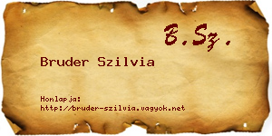 Bruder Szilvia névjegykártya