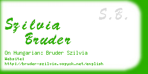 szilvia bruder business card